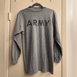 Vintage Army PT uniform mock turtle shirt Medium Physical Training‎